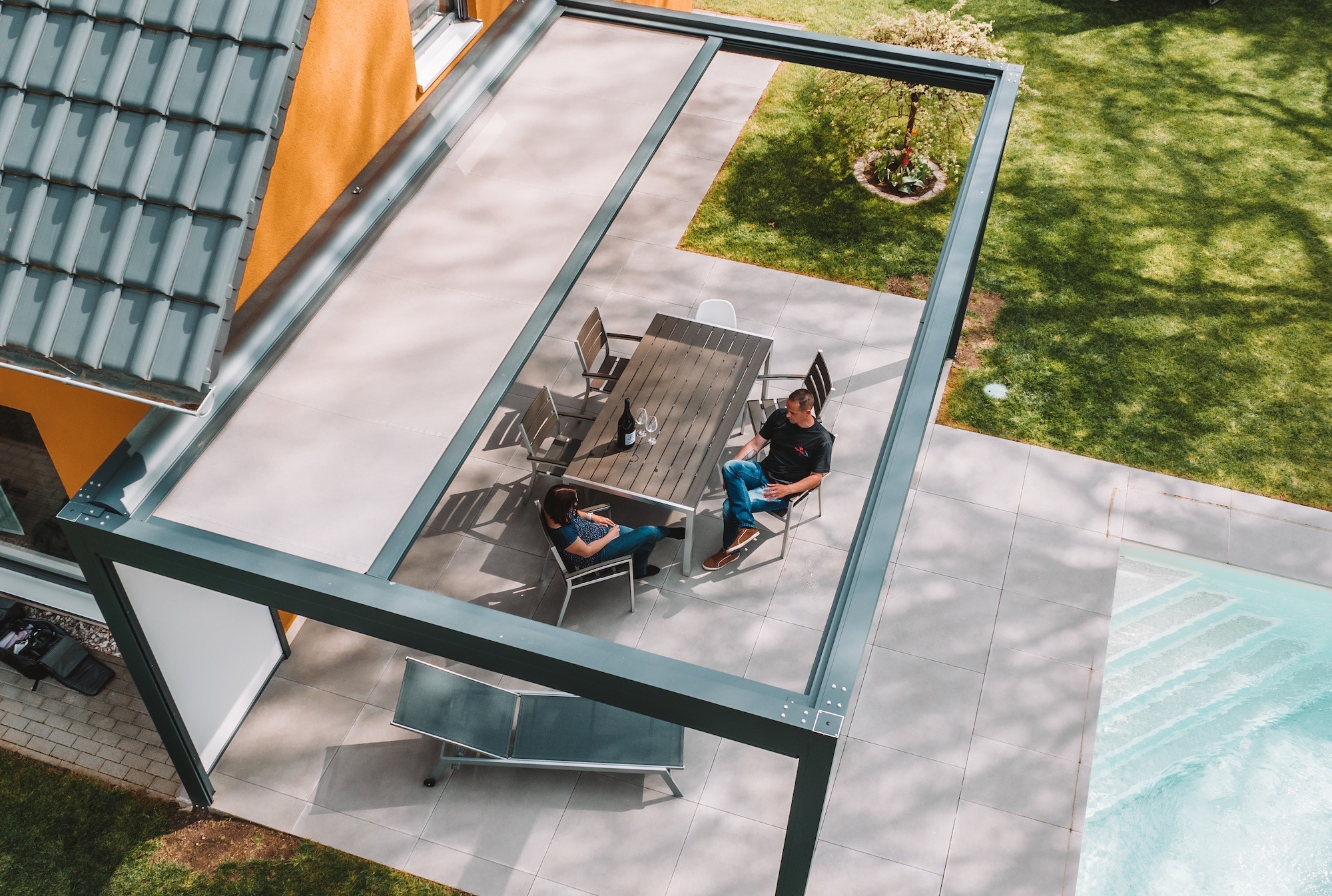 Gibt es eine ideale Größe für eine Überdachung der Terrasse?